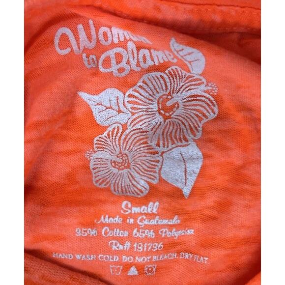 Woman to Blame Orange Burner Can Shirt Margaritaville Small - Picture 4 of 4
